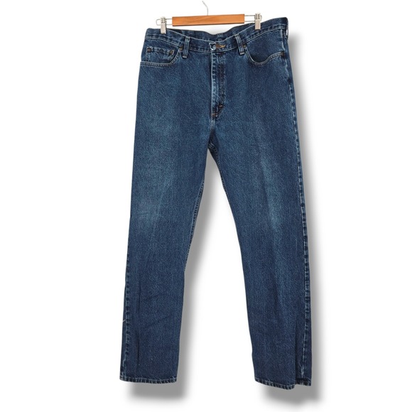Wrangler Mens Regular Fit Jeans 38x34 Blue Denim Comfort Guarantee - Picture 1 of 10